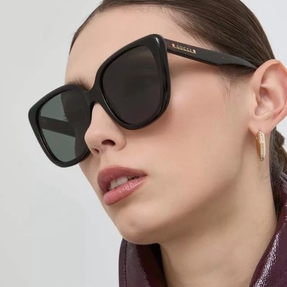 NEW GUCCI GG1169S 001 WOMEN BLACK BROWN SUNGLASSES - Picture 4 of 15